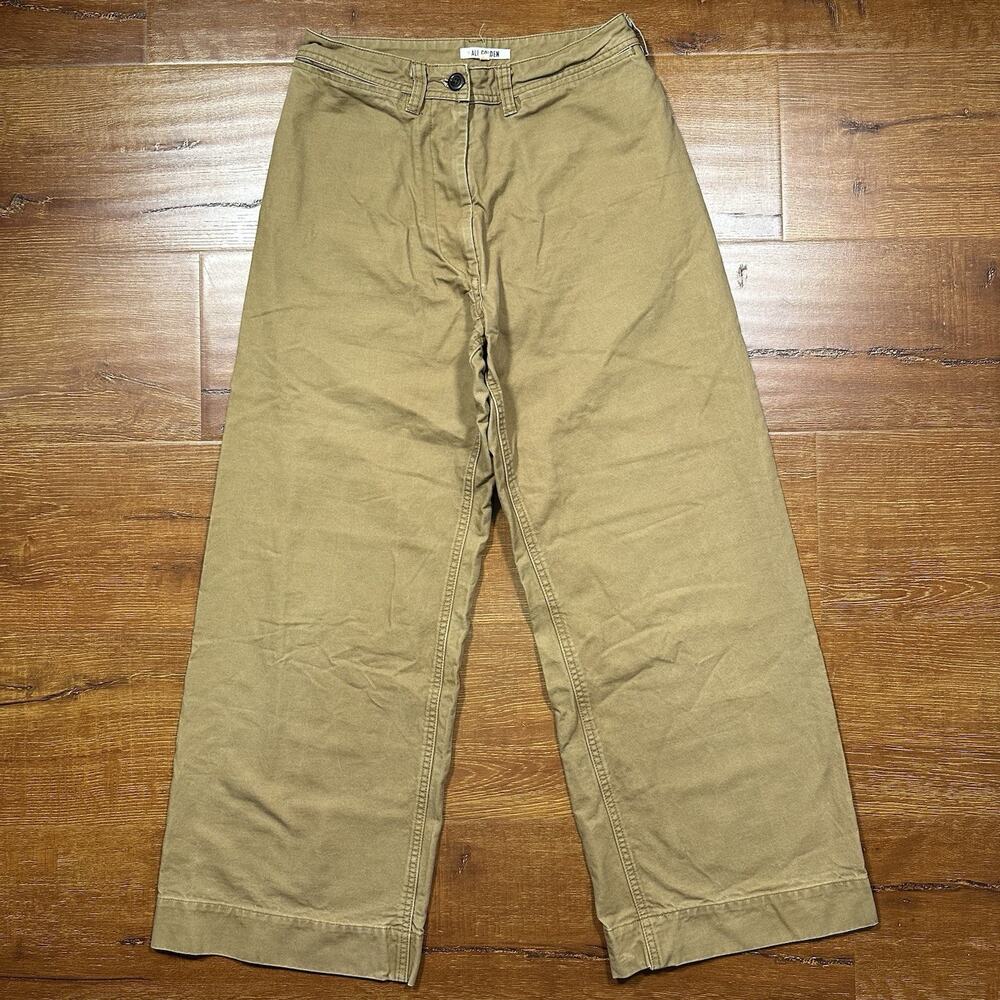 Ali Golden Wide Leg Pants Womens S Brown Cotton Fair Trade Retro Designer City